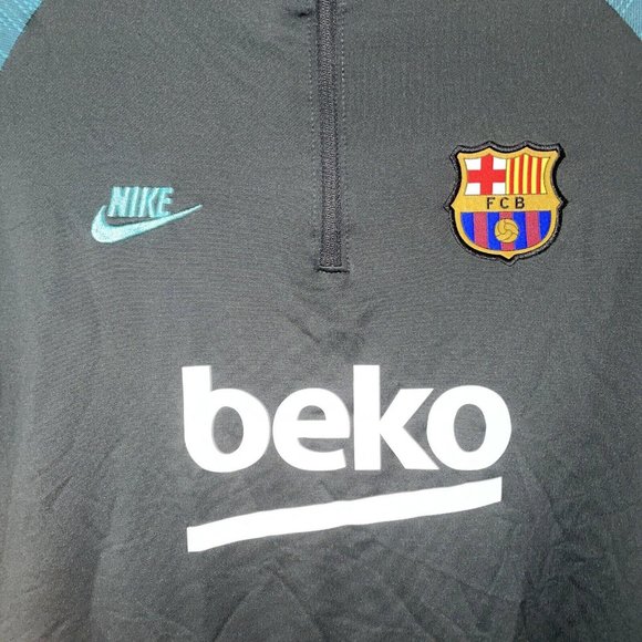 NIKE Dri-FIT Strike 1/4 zip BARCELONA FBC Grey Cabana Fc Barcelona YOUTH XL - Picture 3 of 11